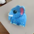 Süße blaue Elefant Acryl Haarklammer für Damen, stilvolles elegantes Haaraccessoire - Elefant 6,3 cm / Jianyun