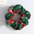 Grand chouchou de Noël géant en peluche avec motif écossais à flocons rouge et vert - Motif De Noël - Larges Rayures De Flocons De Neige Rouges Et Verts