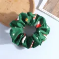 Chouchou de Noël vert avec motifs de fête - Vert