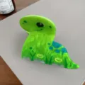 Grüner Dinosaurier Acryl Haarklammer, süße Cartoon Haarklammer für Damen und Mädchen. - Brachiosaurus 8,2 cm / Jianyun