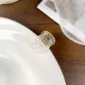 Mini transparente Haarklammer einfache Candy Farbe Hai Clip stilvolles Seitenhaar Zubehör - 1.8cm (10 Stück/Packung) / Champagner