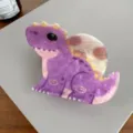 Violette Dinosaurier Acryl Haarklammer, süßes Tier Haaraccessoire für Damen und Mädchen. - Lila Drachenei 8,3 cm / Jianyun