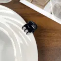 Black mini hair claw clip, simple styling for daily hair styling and side hair accessories. - 1.8cm (10 Pieces/Pack) / Black
