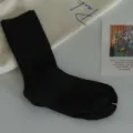 Black ribbed mid-tube cotton socks, Japanese college style fashion women casual socks for daily wear. - Black