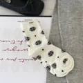 2025 hiver nouveau style coréen chaussettes mi-mollet flocon de neige coton doux - Taille unique / Blanc