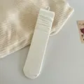 Chaussettes slouch côtelées écrues pour femmes, chaussettes hautes unies style collège neuf. - Taille unique / Blanc
