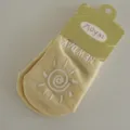 Chaussettes bateaux unies jaunes en coton invisibles avec motif soleil antidérapant et étiquette. - Taille unique (5 paires) / Jaune Maïs