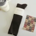 Chaussettes mollet en laine d'agneau marron, automne hiver épaissies chaudes slouchy. - Taille unique / Café