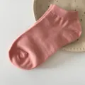 Comfortable macaron pink women short boat socks, breathable thin cotton for summer. - One Size / Blush