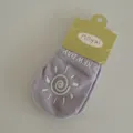 Chaussettes invisibles femme violet clair avec motif soleil en silicone antidérapant. - Taille unique (5 paires) / Violet jacaranda