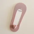 Women ice silk boat socks summer thin low cut invisible socks anti slip pink socks - Dusky Pink