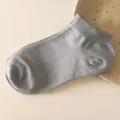 Comfortable women's short socks in light blue, breathable cotton ankle socks for summer daily wear. - One Size / Light Blue