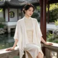Frühling Sommer Damen ethnischer Strick Schal Retro Quasten Cape elegante Reise Oberbekleidung - Durchbrochene Quastenstolas im Dreamweaver-Stil - Weiß