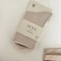 Beige Lycra mid-tube socks for women, soft seamless elastic casual four-season slouch socks. - One Size / Brown Heart Cream