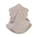 Warm knitted neck warmer for outdoor winter sports, soft breathable thick thermal snood loop. - Khaki
