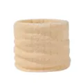 Cuello de pelo sintético para mujer, bufanda tubular de felpa suave y gruesa contra el frío. - Amarillo claro