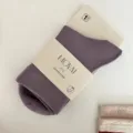 Women's Lycra mid-tube socks casual comfort stretch solid color hosiery daily wear. - One Size / Twilight Purple
