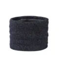 Inverno bambini lavorato a maglia scaldacollo accogliente pile foderato sciarpa termica morbida - Blu navy