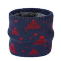Winter gefütterter Strick Halswärmer, dicker warmer Winterschal für Damen und Herren - Marineblau