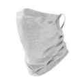 Grey modal cotton face mask neck gaiter sun protection breathable ear loop for outdoor sports cycling. - Gray
