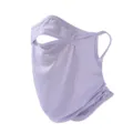 Lavender ice silk outdoor cycling sunscreen face mask breathable anti-UV ear-hook guard - Breathable Face Mask with Air Holes - Purple