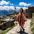 Women ethnic style imitation cashmere fringe poncho cape stylish outdoor travel wear winter warm wrap - Orange Vintage Medallion Pattern Shawl
