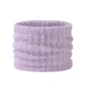 Calentador de cuello de punto de invierno esponjoso para mujer, bufanda snood suave lila. - Violeta Claro