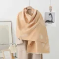 Gemütlicher Winterschal mit Ginkgoblatt Muster, weicher eleganter warmer Damenschal. - Ginkgoblatt-Gelb