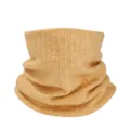 Tour de cou en tricot jaune écharpe d'hiver douce col roulé pull accessoire mode. - Jaune