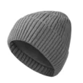 Gemütliche warme gefütterte Strickmütze für Herren Winter Outdoor winddichte Mütze - Grau