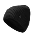 Schwarze Winter Strickmütze, warme gefütterte Thermomütze für Damen und Herren im Alltag. - 22.5*22CM / Schwarz
