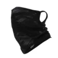 Masque de protection solaire respirant en soie de glace avec boucles d'oreilles. - Noir