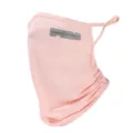 Pink sun protection ice silk cycling face mask, breathable ear-hanging neck gaiter. - Pink