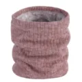 Winter gefütterter Strick Schlauchschal rosa einfarbig dicker warmer Kragenschal für Alltag - Einheitsgröße / Rosa