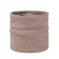 Warmer Winterschal gestrickter Halswärmer einfarbig gefüttert dicker Rundschal für Damen und Herren - Khaki