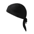 Schwarze atmungsaktive Radmütze aus Mesh-Gewebe, schnelltrocknendes Outdoor-Kopftuch Detail. - Einheitsgröße / Schwarz