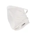 Atmungsaktives Eisseide Gesichtsmaske Detail, leichtes Mesh Gewebe mit bequemen Ohrschlaufen. - Weiß