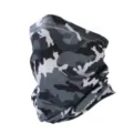 Summer ice silk sun protection face mask cycling fishing windproof camouflage balaclava - Blue Gray