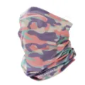 Summer ice silk cycling sun protection face mask outdoor breathable camouflage neck gaiter - Pink