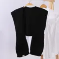 Schwarzer Strick Schulterwärmer Bolero Tuch für Damen, leichtes Sommer Cape für Büro - Schwarz