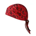 Rotes Paisley-Fahrradbandana atmungsaktive schnelltrocknende Piratenmütze Sonnenschutz-Hut - Einheitsgröße / Rot
