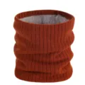 Dicker gefütterter Strick Schlauchschal in Unifarbe warmer Halswärmer für Winter Herren Damen - Einheitsgröße / Orange