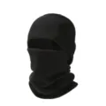 Nahaufnahme der schwarzen Fleece-Sturmhaube, weicher Thermostoff ideal für das Radfahren. - Schwarz