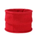 Scaldacollo in maglia rosso caldo per l'inverno, sciarpa tubolare spessa per giornate fredde. - Rosso