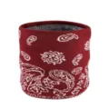 Winter warmer Strick Halswärmer gefüttert dick rot Paisleymuster Outdoor Radfahren Schal - 21*24CM / Burgunderrot
