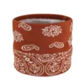 Winter gefütterter Strick-Halswärmer für Damen und Herren mit klassischem Paisley-Muster. - 21*24CM / Orange
