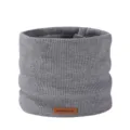 Grauer Strick-Winterhalswärmer mit weichem Fleece-Futter, dicker Thermoschal für Outdoor. - Grau
