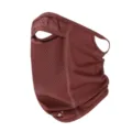Summer UV protection face mask for outdoor cycling, breathable ice silk full face cover. - Wavy Ear-Loop Face Masks - Wine Red