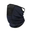 Cycling sun protection face mask breathable outdoor sports UV blocking ice silk balaclava gear - Square Hole Patchwork Ear-loop Face Mask - Dark Blue