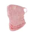 Eis Seide Sonnenschutz Gesichtsmaske hängendes Ohr atmungsaktiver Kühlungs Nackenschutz Sommer - Rosa